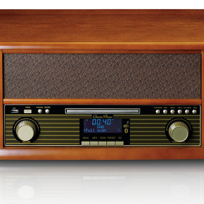 Classic Phono TCD-2570 - Platine avec radio DAB+ / FM, enregistreur USB, lecteur de CD et de cassettes - Bois