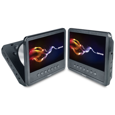 Lenco MES-212 - Lecteur DVD double écran de 7 pouces avec port USB - Noir