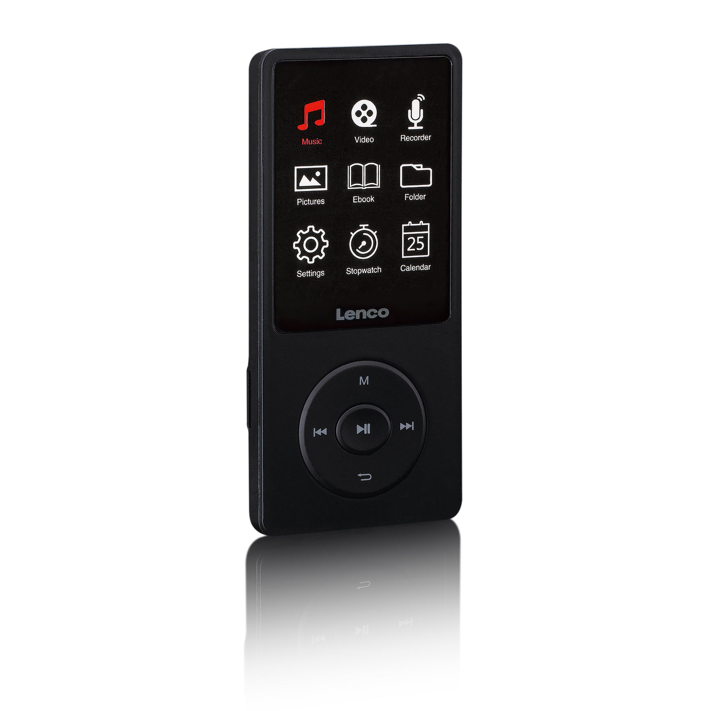Lenco Xemio-669BK - Lecteur MP3/MP4 avec écran TFT LCD de 2,4 pouces et mémoire interne de 8 Go - Noir