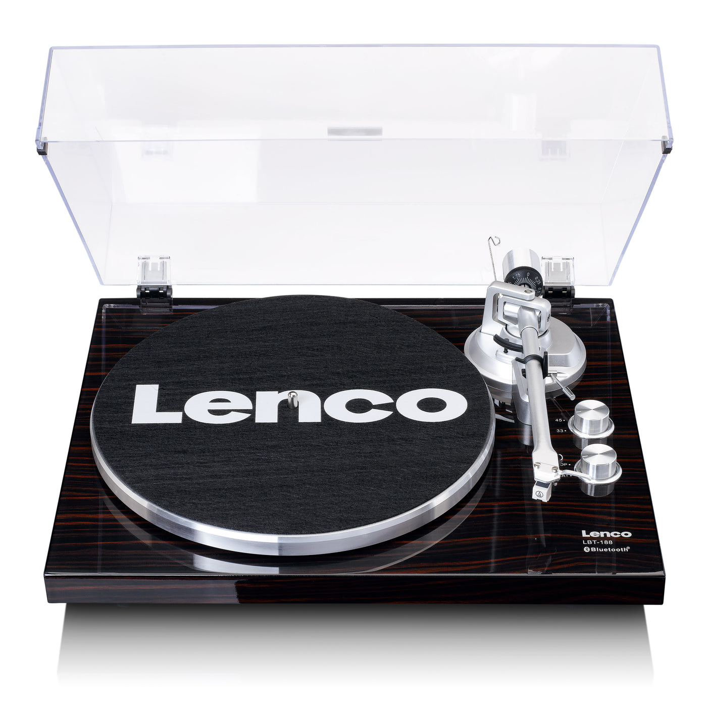 Lenco LBT-188WA - Platine avec transmission Bluetooth®, marron foncé