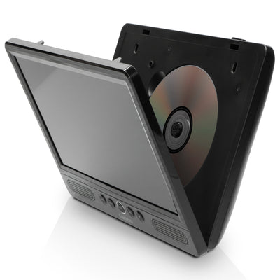 Lenco DVP-1045 - lecteur DVD portable 2 x 10 pouces avec connexion USB, emplacement pour carte SD, pile intégrée, deux casques et deux supports - Noir