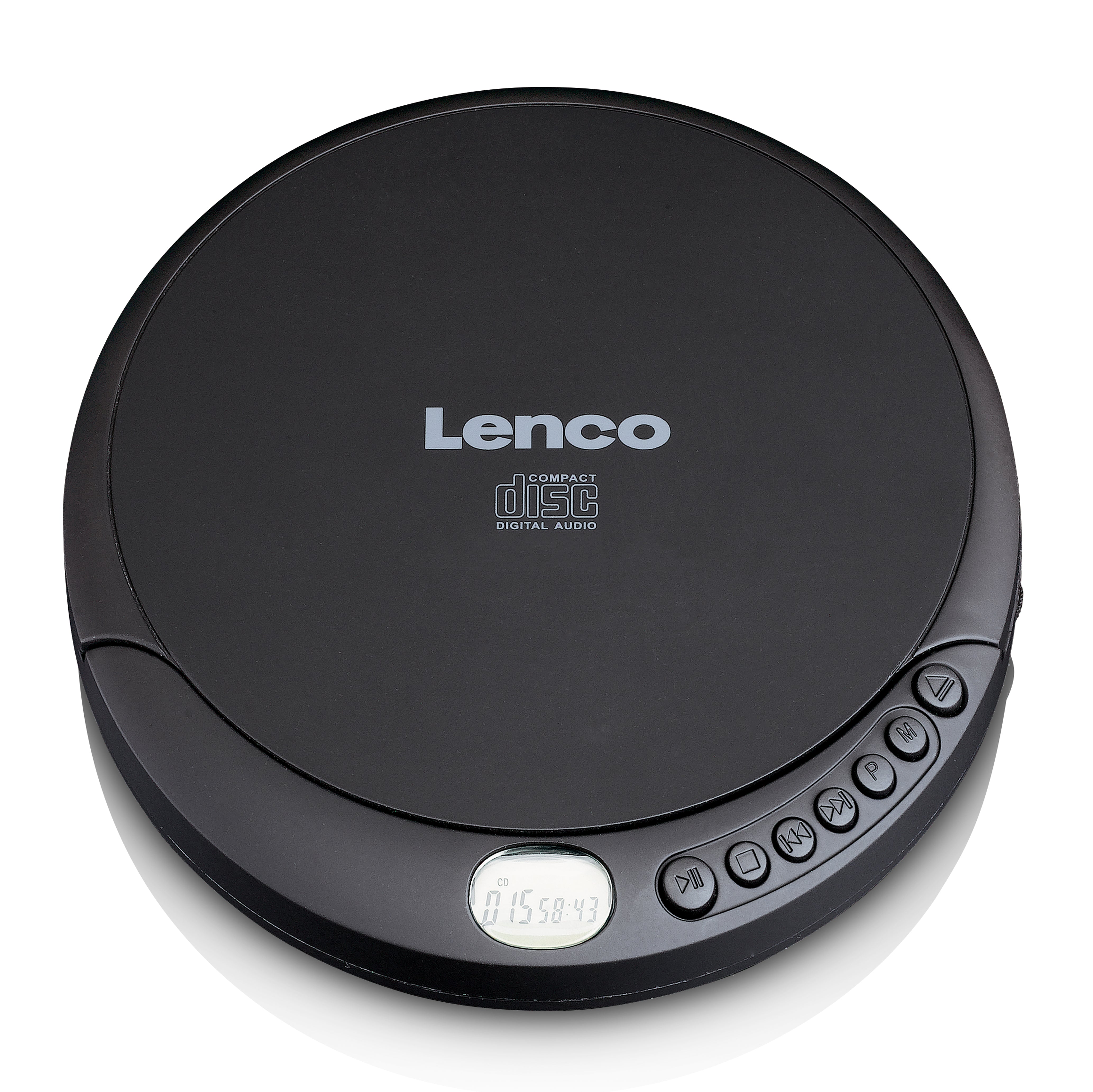 Lecteur CD Portable Rechargeable Noir avec Haut Parleur Intégré