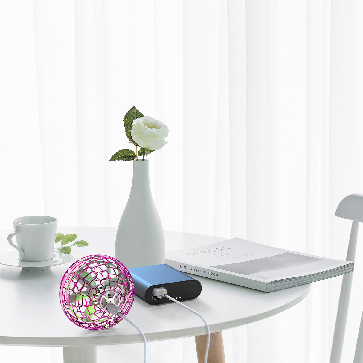 Lenco FLB-007PK - Balle lumineuse volante - Rose