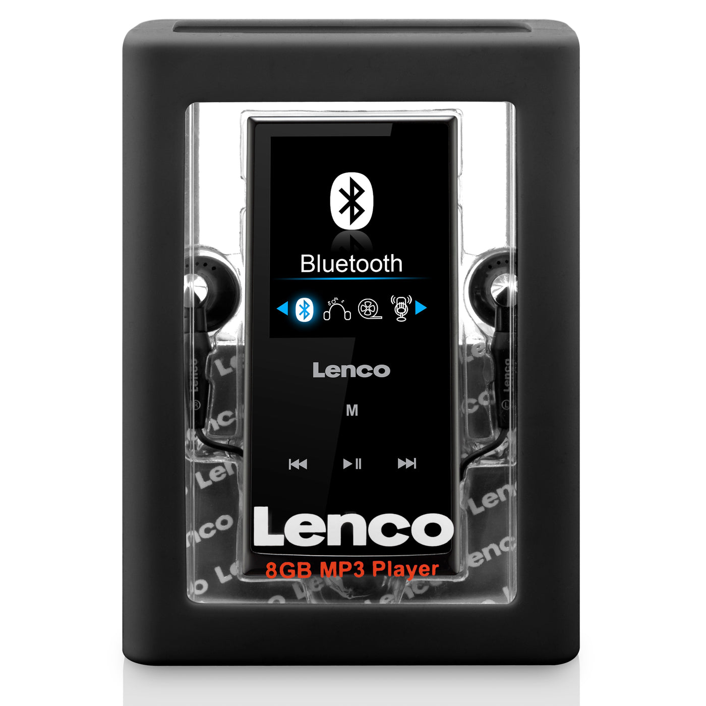 Lenco Xemio-760 Black - Lecteur MP3/MP4 avec Bluetooth® et mémoire de 8 Go - Noir