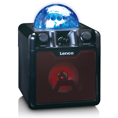 Lenco BTC-055BK - Set karaoké Bluetooth® avec boule disco