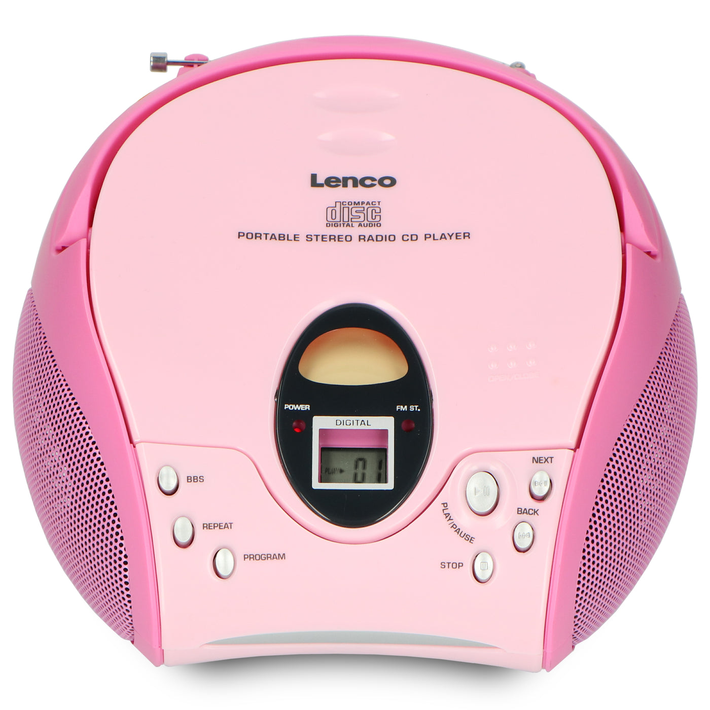 Lenco SCD-24 Pink - Radio portable avec lecteur CD - Rose