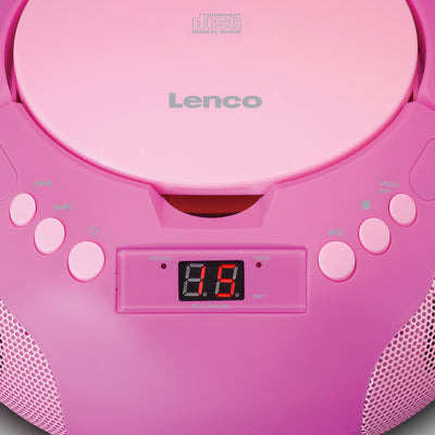 Lenco SCD-620PK - Portable radio/ CD player w. MIC. - Rose