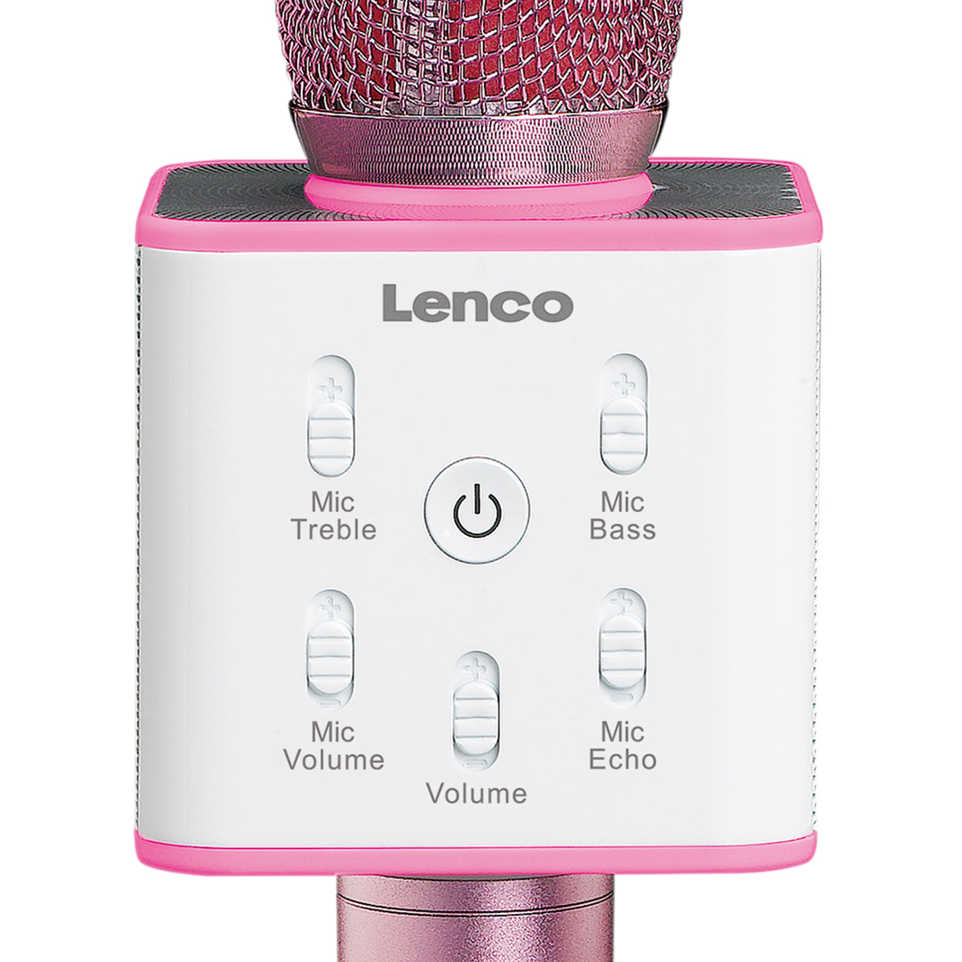Lenco BMC-80 Pink - Microphone karaoké avec Bluetooth® et haut-parleurs intégrés - Rose