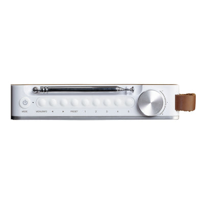 Lenco PDR-040BAMBOOWH - Radio DAB+ - Bambou - Blanc