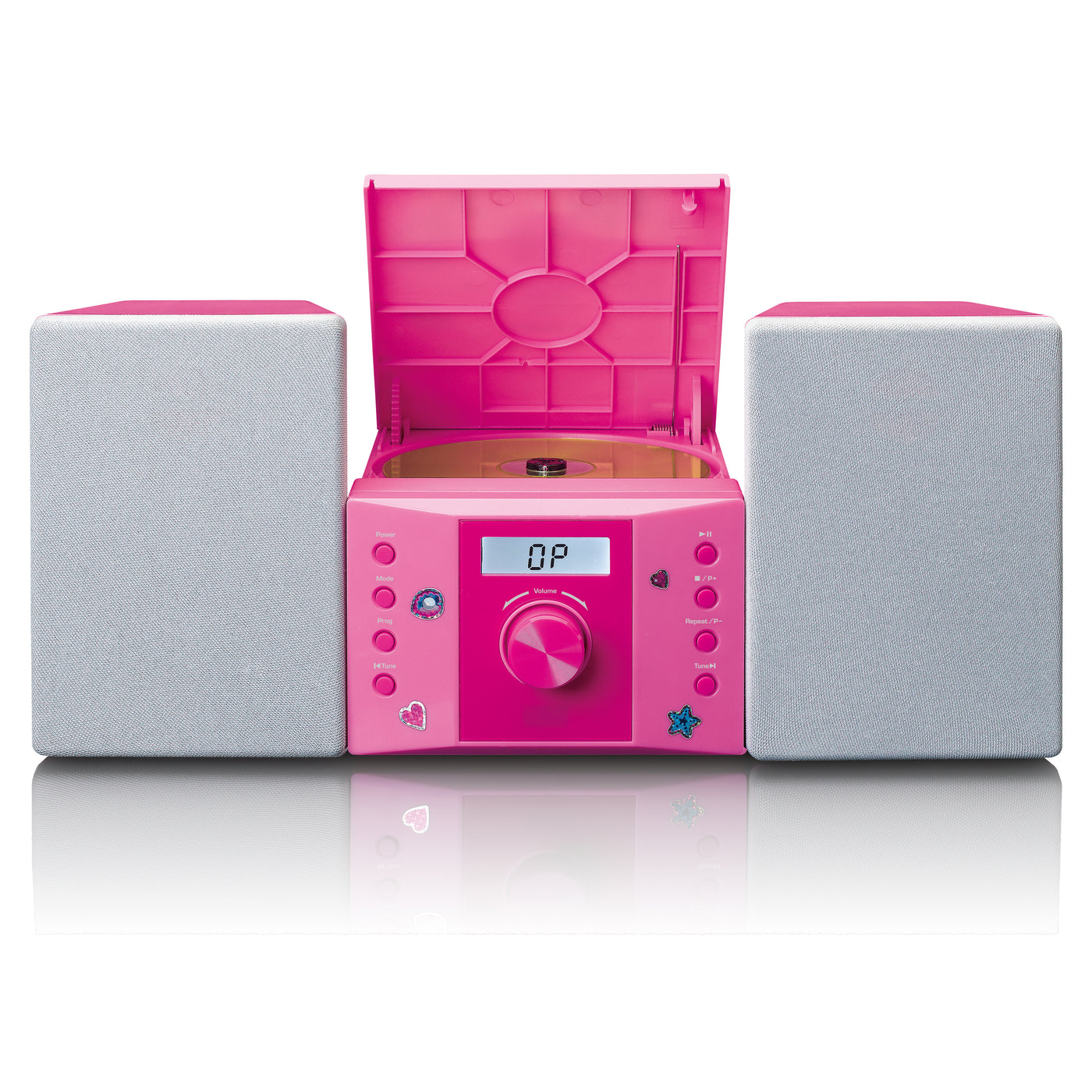 Lenco MC-013PK - Chaîne HiFi avec radio FM et lecteur CD - Rose