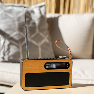 Lenco PDR-040BAMBOOBK - Radio DAB+ - Bambou - Noir