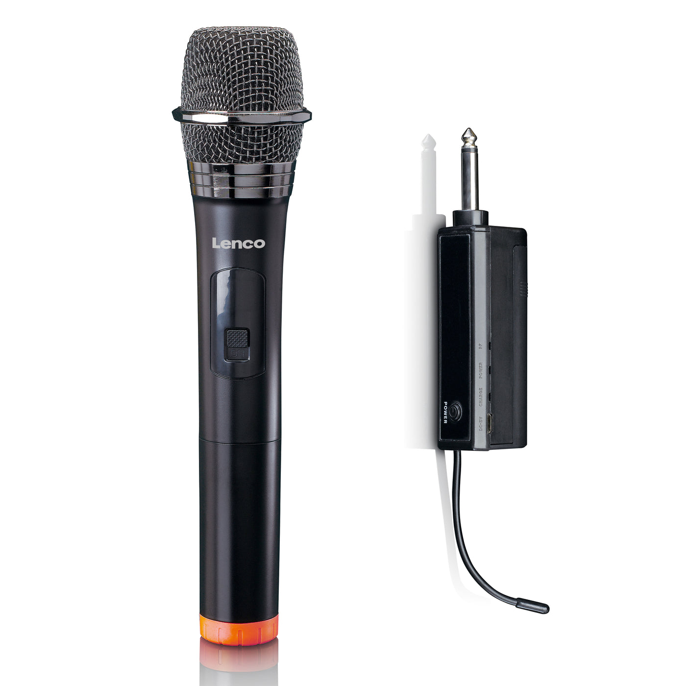 Lenco - MCW-011BK- Microphone sans fil avec récepteur 6,3 mm