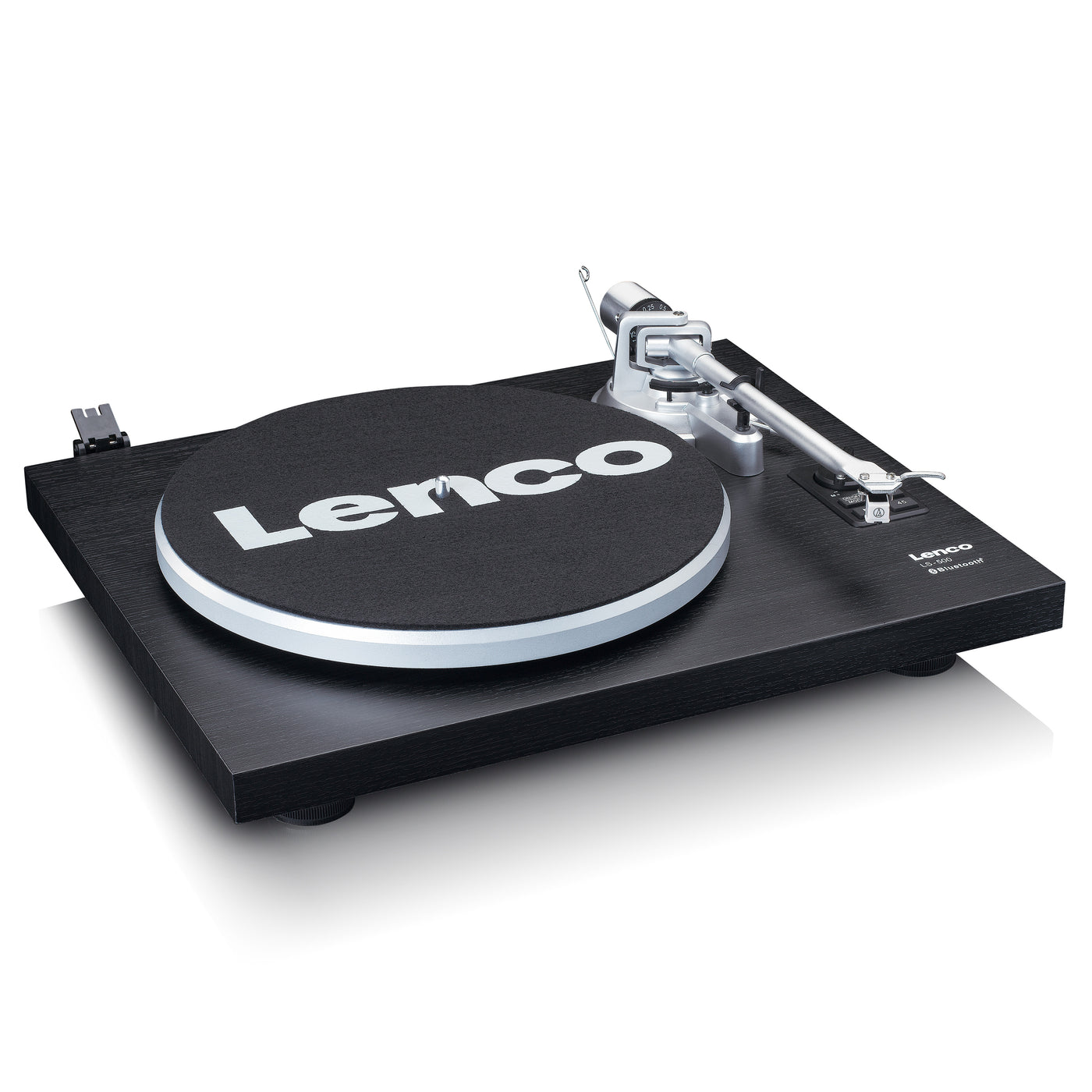 Lenco LS-500BK - Platine avec amplificateur intégré, Bluetooth® et deux enceintes externes - Noir