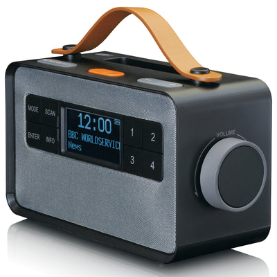 Lenco PDR-065BK - Radio FM/DAB+ portable dotée de grandes touches et d’une fonction « Mode simple, noir