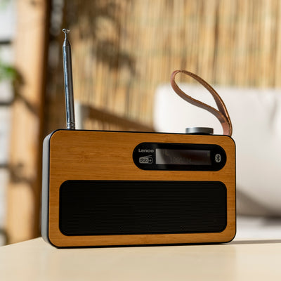 Lenco PDR-040BAMBOOBK - Radio DAB+ - Bambou - Noir