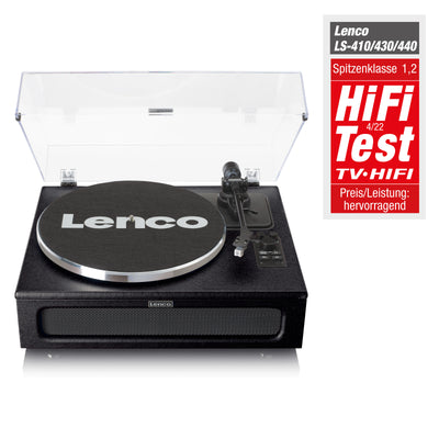 Lenco LS-430BK - Platine vinyle avec 4 haut-parleurs incorporés - Noir