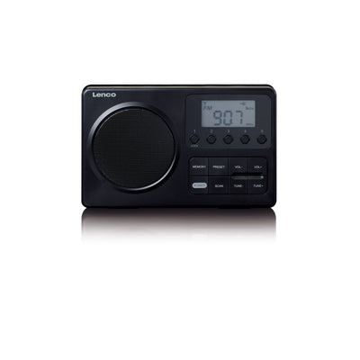 Lenco MPR-035BK - Radio FM portable compacte avec écran LCD - Noir