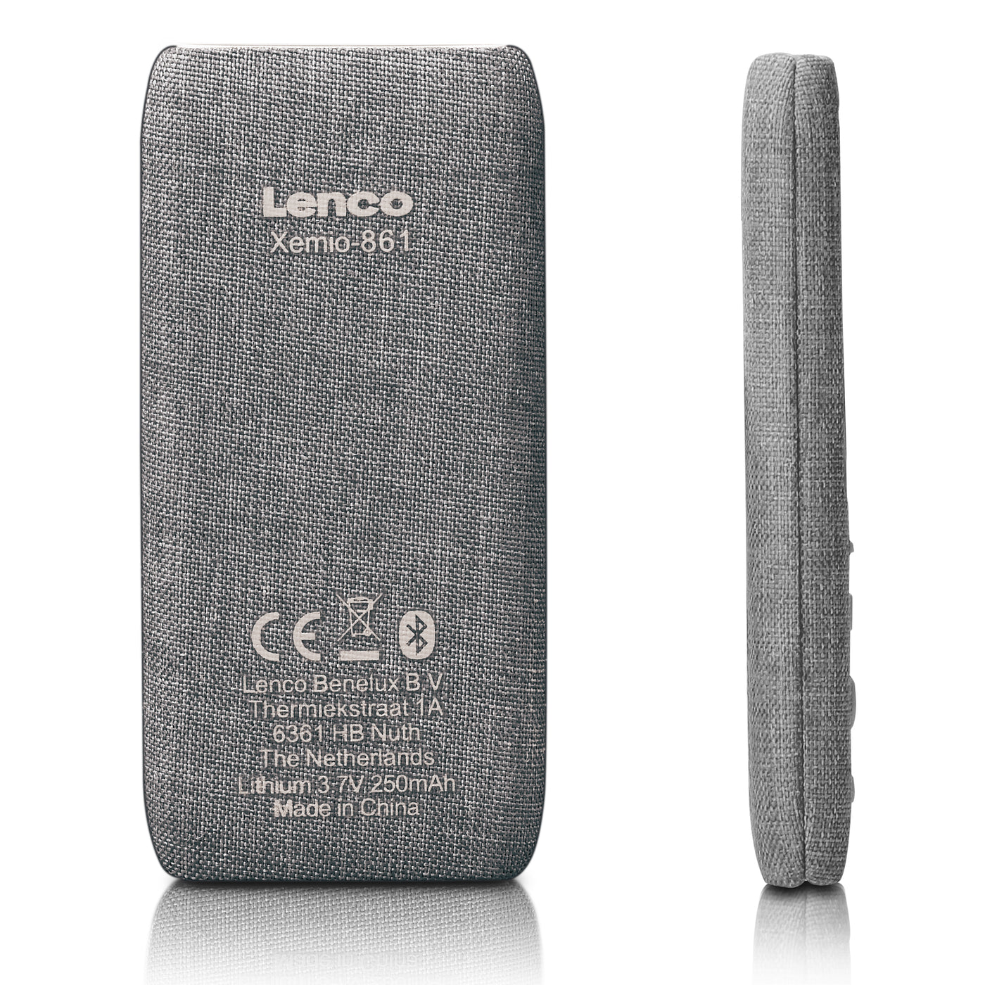 Lenco Xemio-861GY - Lecteur MP3/MP4 avec Bluetooth® et carte micro SD de 8 Go - Gris