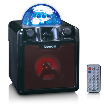 Lenco BTC-050BK - Set karaoké Bluetooth® avec boule disco