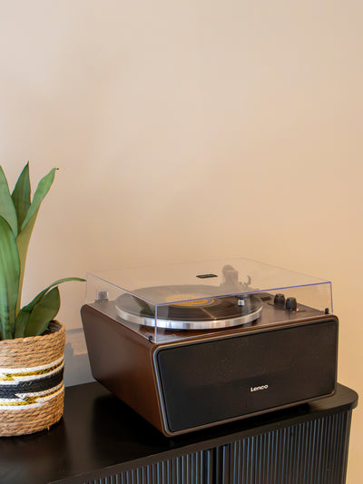Lenco LS-470WA - Platine vinyle avec haut-parleurs intégrés et Bluetooth® - Noyer