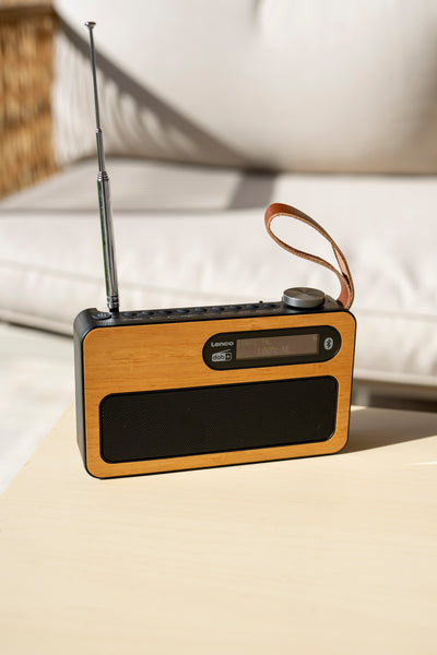 Lenco PDR-040BAMBOOBK - Radio DAB+ - Bambou - Noir