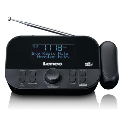 Lenco CR-615BK - Radio-réveil DAB+/FM avec projection de l'heure - Noir