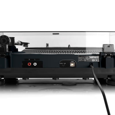 Lenco L-3808 Black - Platine à entraînement direct avec encodage USB/PC - Noir