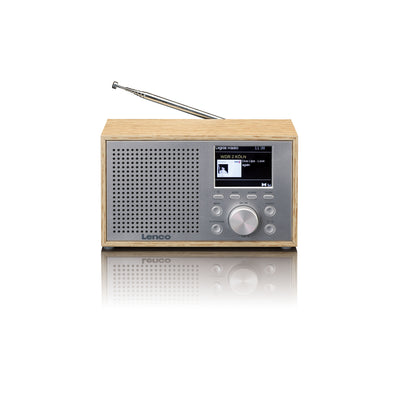 Lenco DAR-017WH - Radio DAB+/FM compacte et élégante avec Bluetooth® et caisson en bois - Chêne