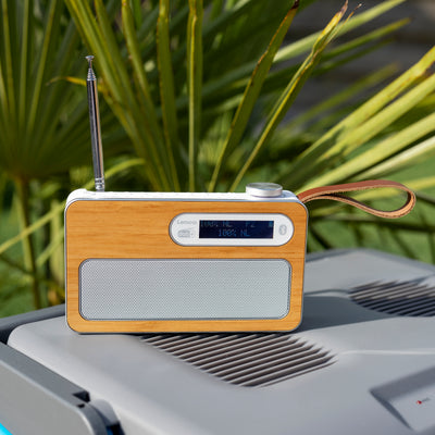 Lenco PDR-040BAMBOOWH - Radio DAB+ - Bambou - Blanc