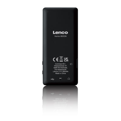 Lenco Xemio-860GN - Lecteur MP3/MP4 avec Bluetooth® et mémoire interne de 8 Go - Vert
