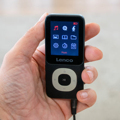 Lenco Xemio-659GY - Lecteur MP3/MP4 avec carte micro SD de 4 Go, gris