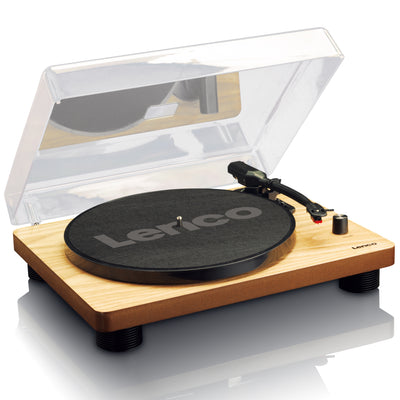 Lenco LS-50WD - platine avec haut-parleurs intégrés et encodage USB - Bois