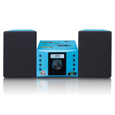 Lenco MC-013BU - Chaîne HiFi avec radio FM et lecteur CD - Bleu