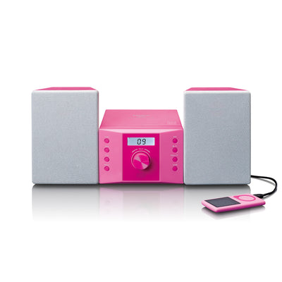 Lenco MC-013PK - Chaîne HiFi avec radio FM et lecteur CD - Rose