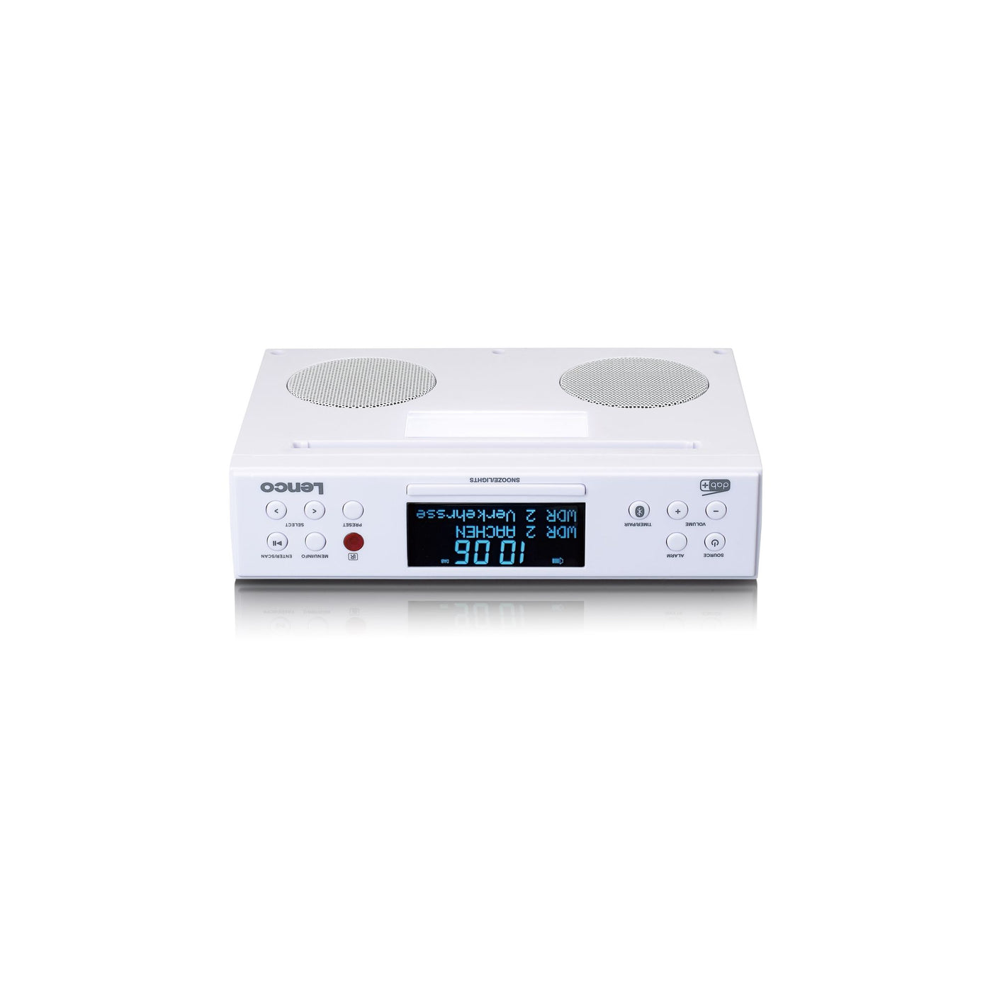 Lenco KCR-190WH - Radio de cuisine DAB+/FM avec Bluetooth®, éclairage LED et minuterie - Blanc