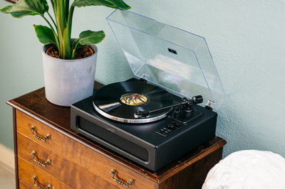 Lenco LS-430BK - Platine vinyle avec 4 haut-parleurs incorporés - Noir