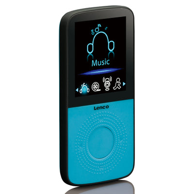 Lenco PODO-153BU - Lecteur MP3 de sport avec podomètre, oreillettes de sport et brassard de sport - Bleu