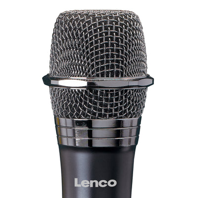 Lenco - MCW-011BK- Microphone sans fil avec récepteur 6,3 mm