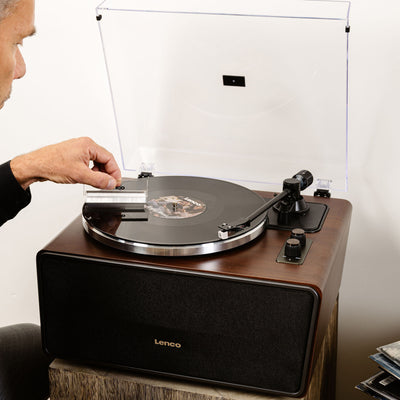 Lenco LS-470WA - Platine vinyle avec haut-parleurs intégrés et Bluetooth® - Noyer