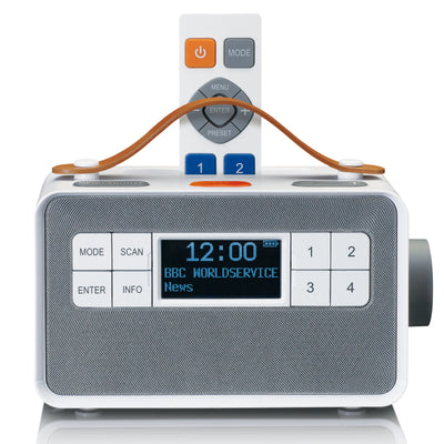 Lenco PDR-065WH - Radio FM/DAB+ portable dotée de grandes touches et d’une fonction "Mode simple", blanc