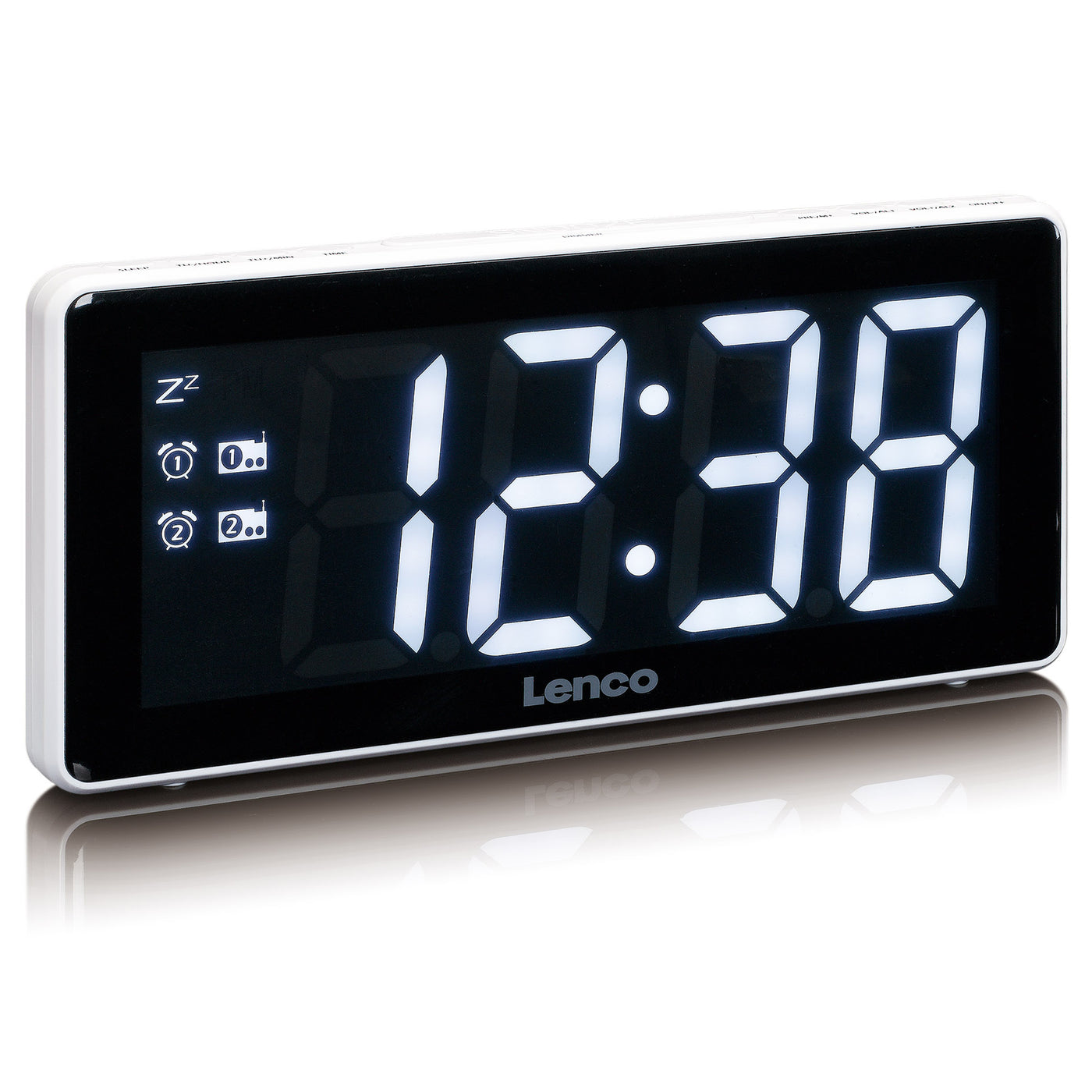 Lenco CR-30WH - Radio-réveil - 3 inch ecran