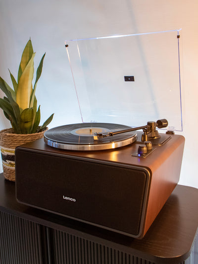 Lenco LS-470WA - Platine vinyle avec haut-parleurs intégrés et Bluetooth® - Noyer