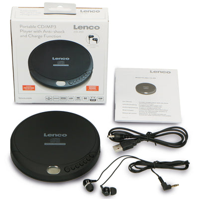 Lenco CD-200 - Lecteur CD portable avec protection contre les chocs - Noir
