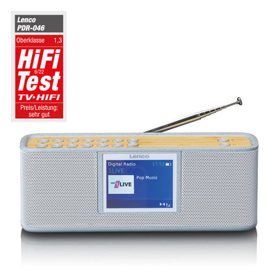 Lenco PDR-046GY -Radio DAB+ avec Bluetooth® 5.0, grise