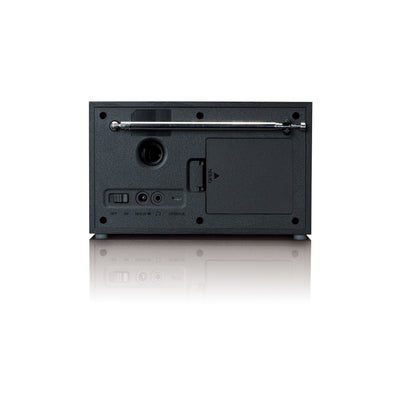 Lenco DAR-017BK - Radio DAB+/FM compacte et élégante avec Bluetooth® et caisson en bois - Radio à piles et secteur