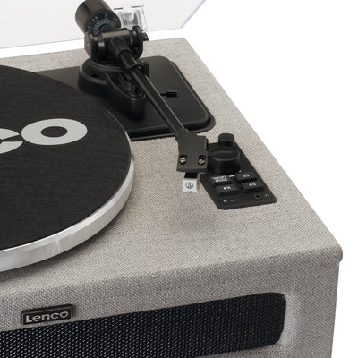 Lenco LS-440GY - Platine vinyle avec 4 haut-parleurs incorporés