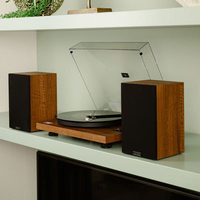 Lenco LS-480WD - Platine vinyle Bluetooth® avec deux haut-parleurs externes et 2 x 30 watts RMS, bois