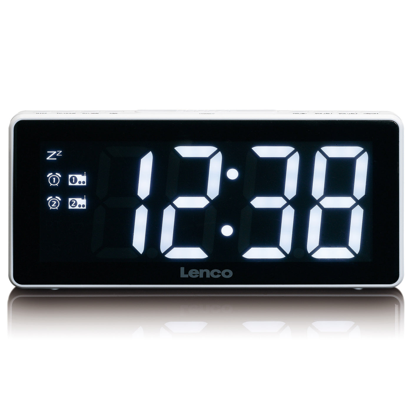 Lenco CR-30WH - Radio-réveil - 3 inch ecran