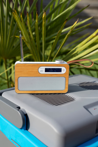 Lenco PDR-040BAMBOOWH - Radio DAB+ - Bambou - Blanc