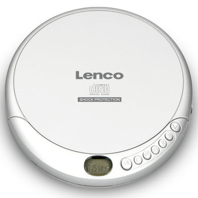 Lenco CD-201SI - Lecteur CD portable avec protection contre les chocs - Argent